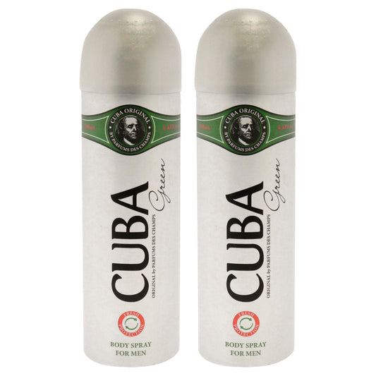 Cuba Green - Pack of 2 6.6 oz Body Spray