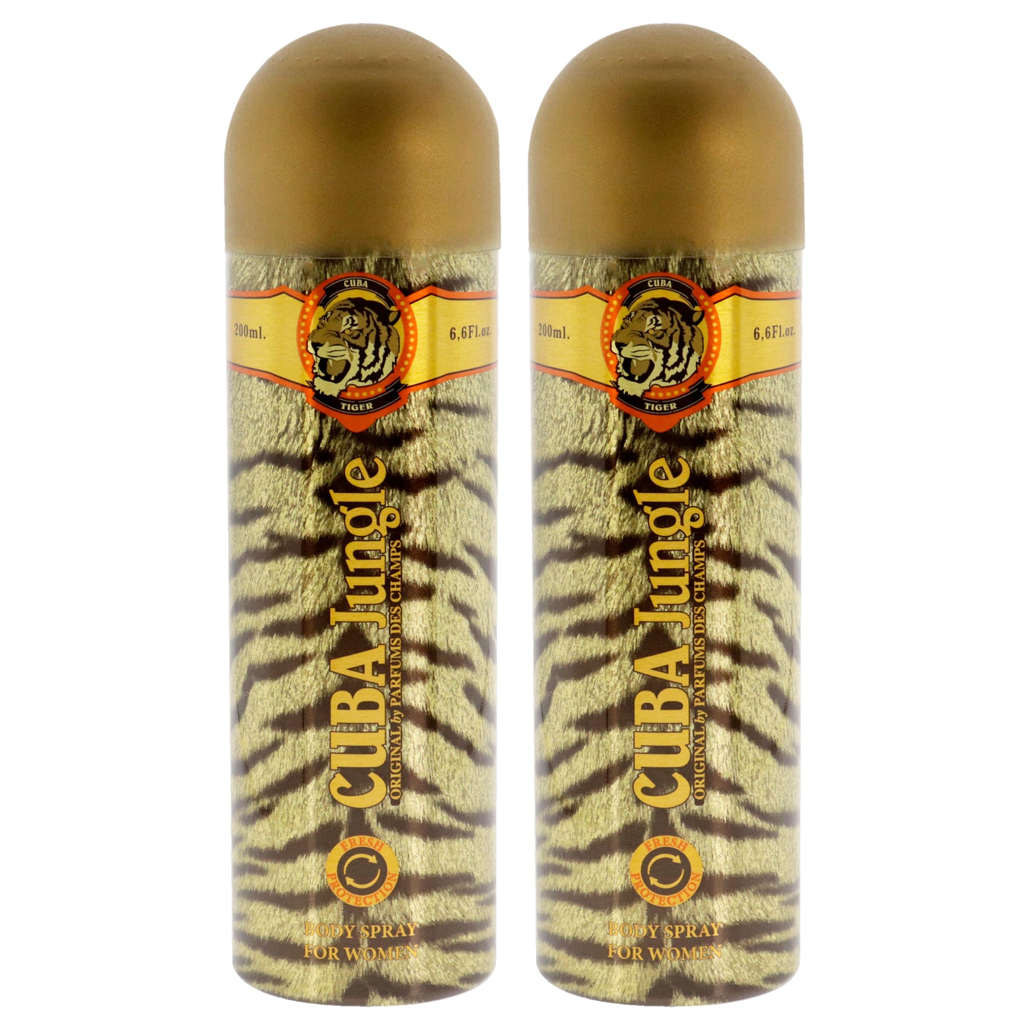 Cuba Jungle Tiger - Pack of 2 6.6 oz Body Spray