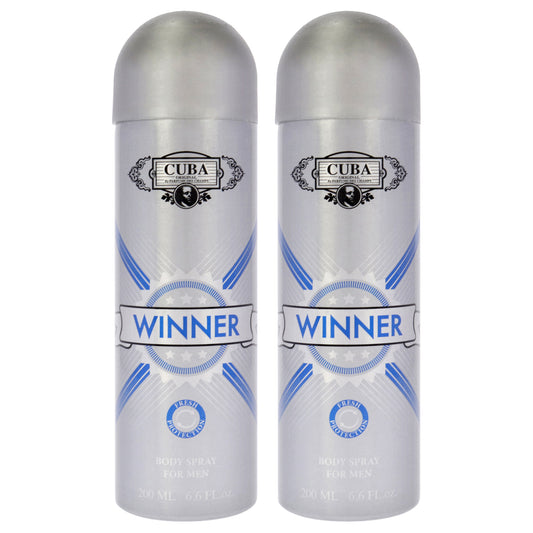 Cuba Winner - Pack of 2 6.6 oz Body Spray