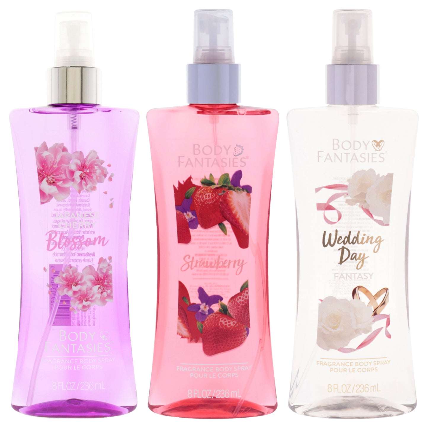 Body Fantasies Kit 3 Pc Kit 8oz Body Spray - Signature Japanese Cherry Blossom