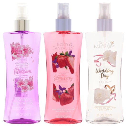 Body Fantasies Kit 3 Pc Kit 8oz Body Spray - Signature Japanese Cherry Blossom