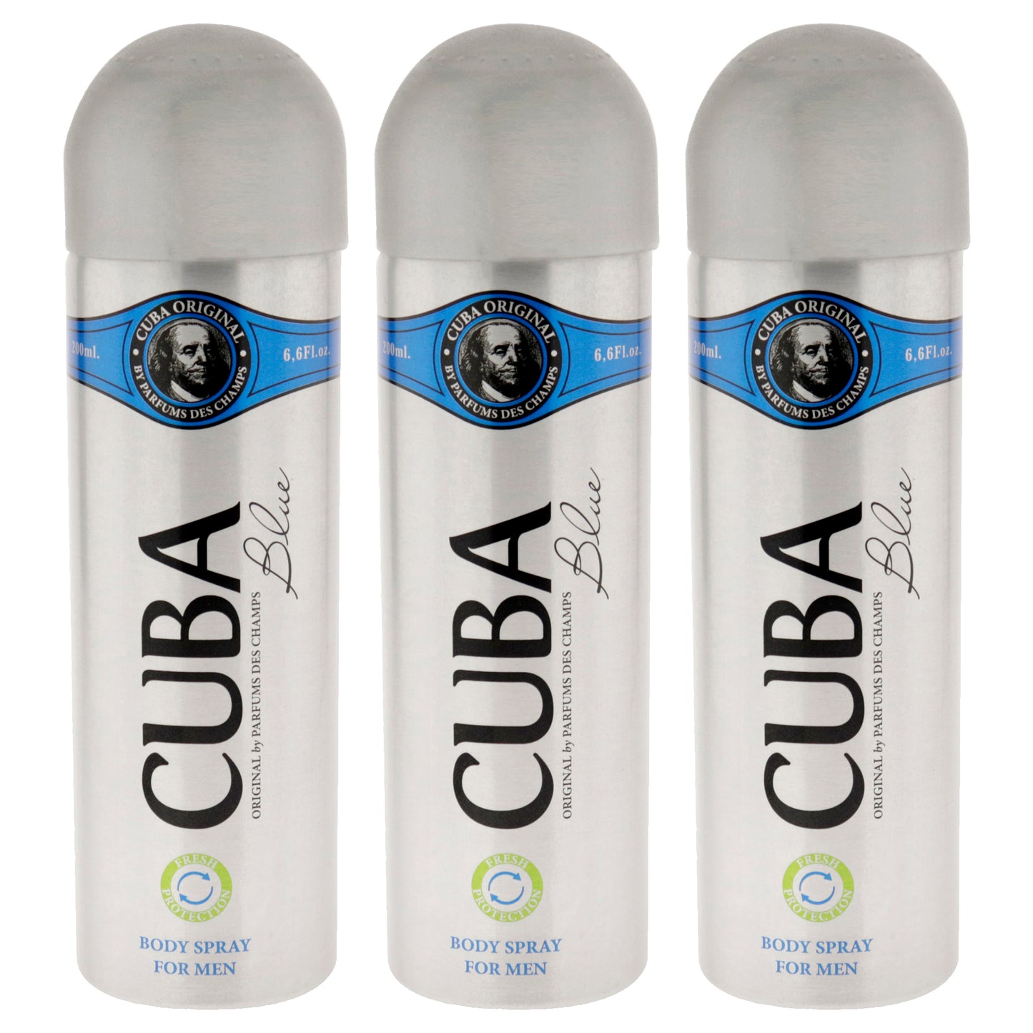 Cuba Blue - Pack of 3 6.6 oz Body Spray