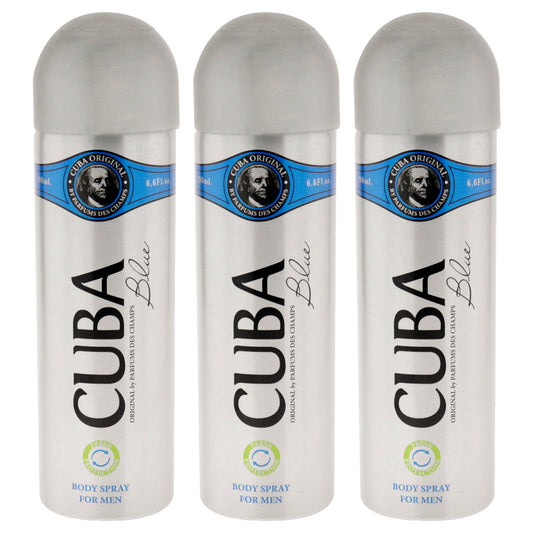 Cuba Blue - Pack of 3 6.6 oz Body Spray