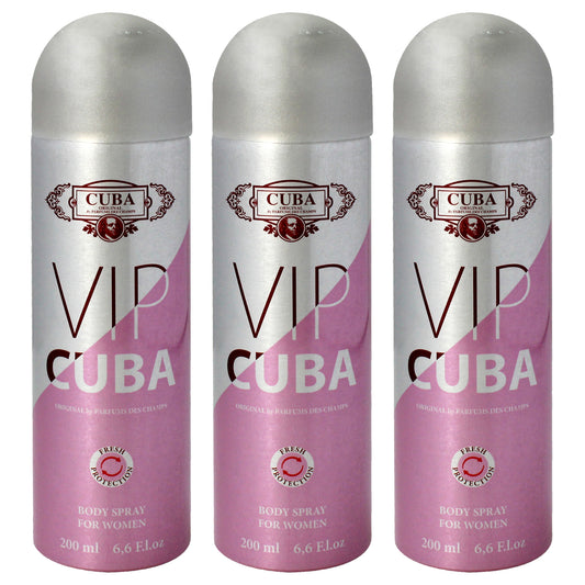 VIP - Pack of 3 6.6 oz Body Spray