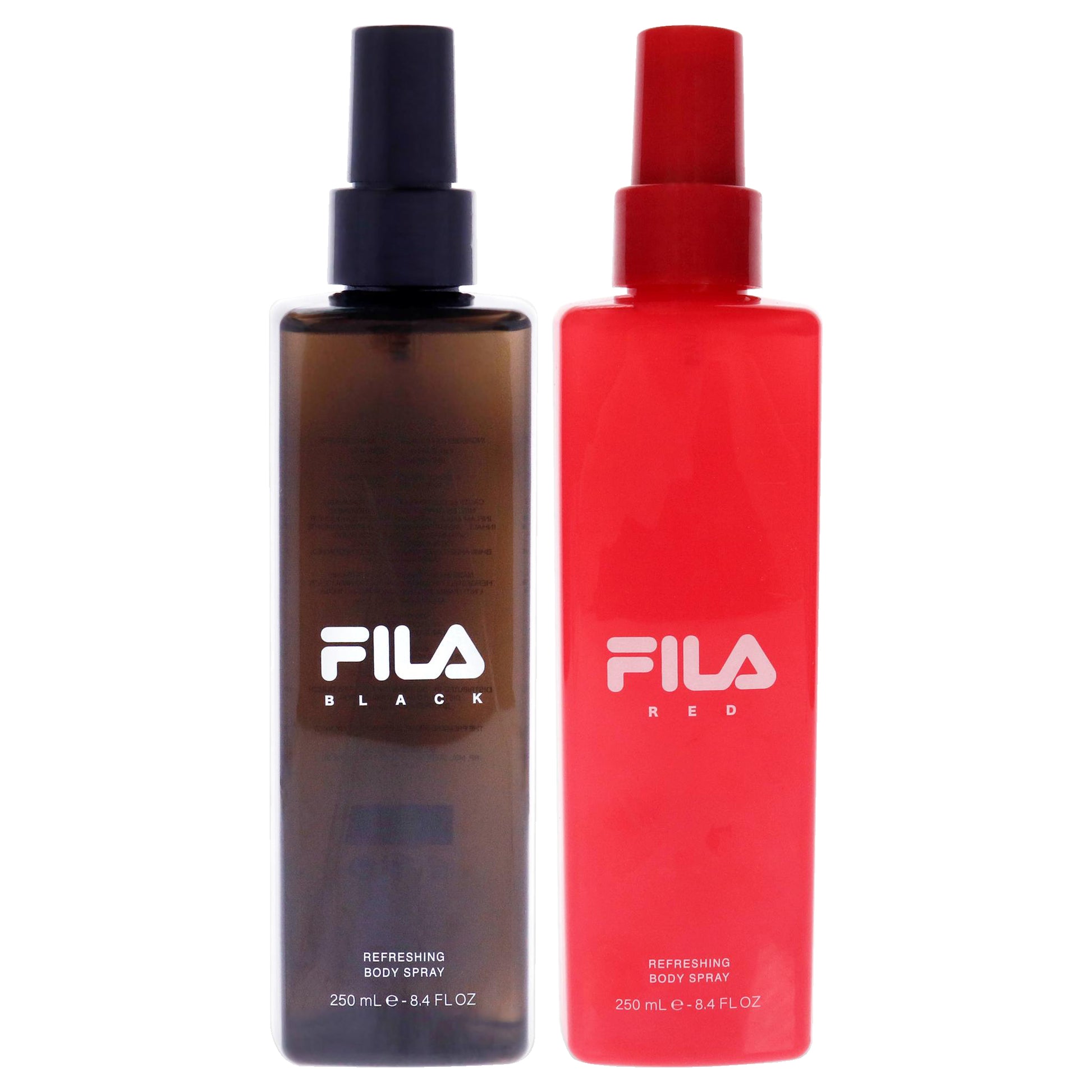 Fila Body Spray Kit by Fila for Men - 2 Pc Kit 8.4oz Fila Red Body Spray, 8.4oz Fila Black