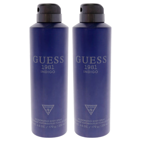 Guess 1981 Indigo - Pack of 2 6 oz Body Spray