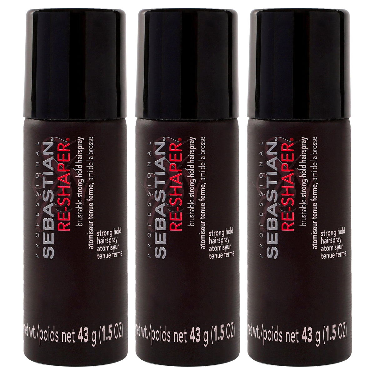 Re-Shaper Strong Hold by Sebastian for Unisex - 1.5 oz Hair Spray - Pack of 3