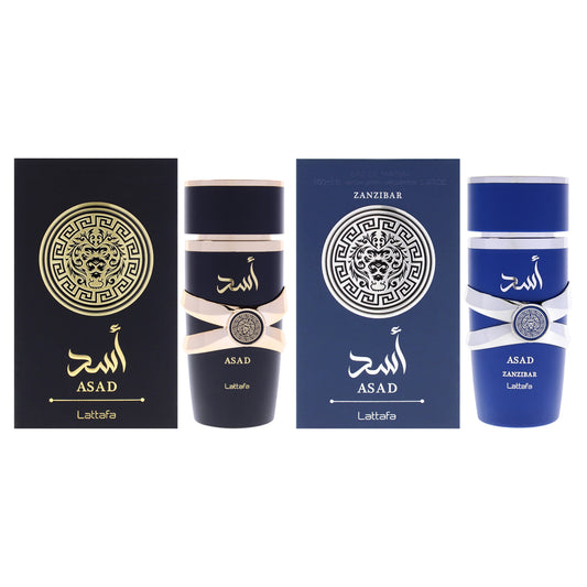 Lattafa Kit 2 Pc Kit 3.4oz Asad EDP Spray