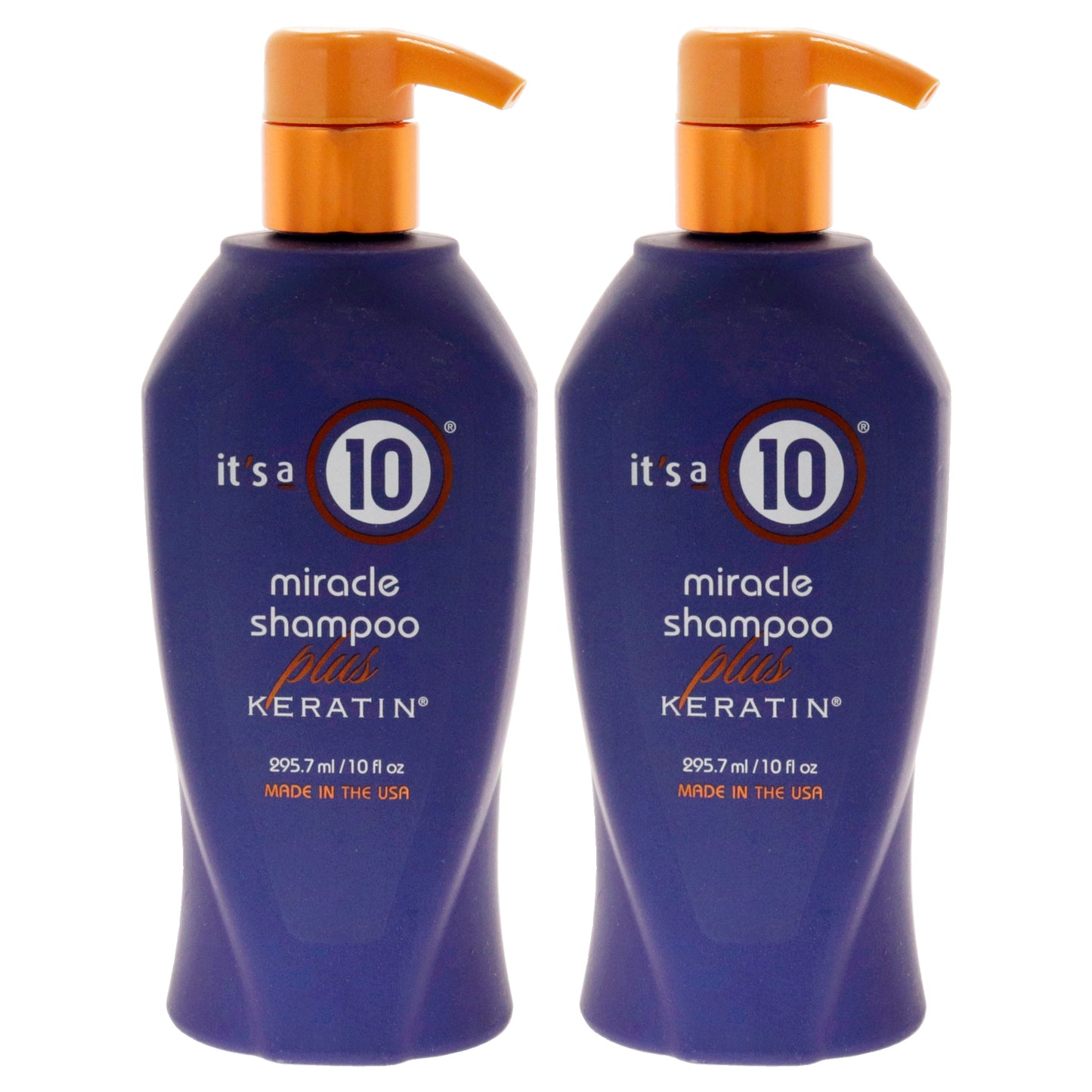 Miracle Shampoo Plus Keratin by Its A 10 for Unisex - 10 oz Shampoo - Pack of 2