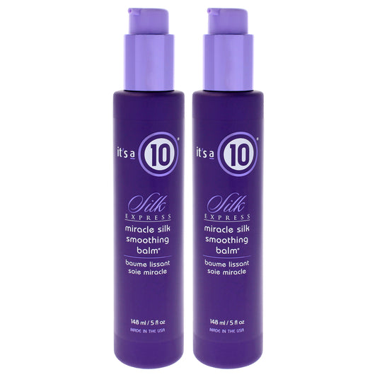 Silk Express Miracle Silk Smoothing Balm by Its A 10 for Unisex - 5 oz Balm - Pack of 2