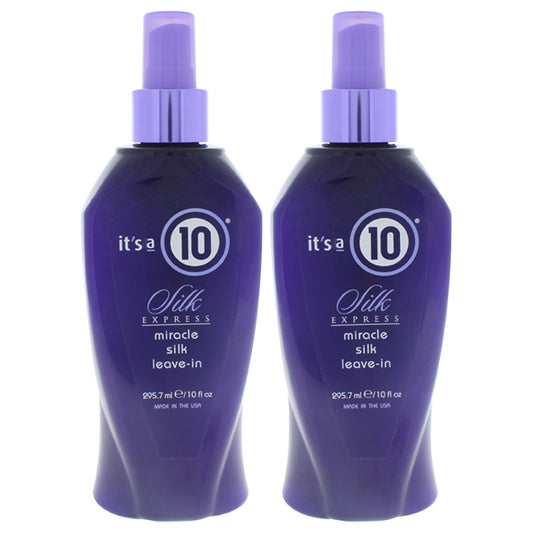Silk Express Miracle Silk Leave-In by Its A 10 for Unisex - 10 oz Conditioner - Pack of 2
