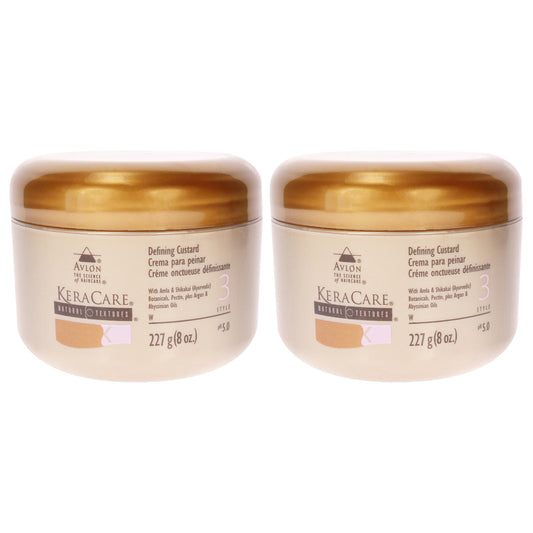 KeraCare Natural Defining Custard Cream  - Pack of 2 8 oz Cream