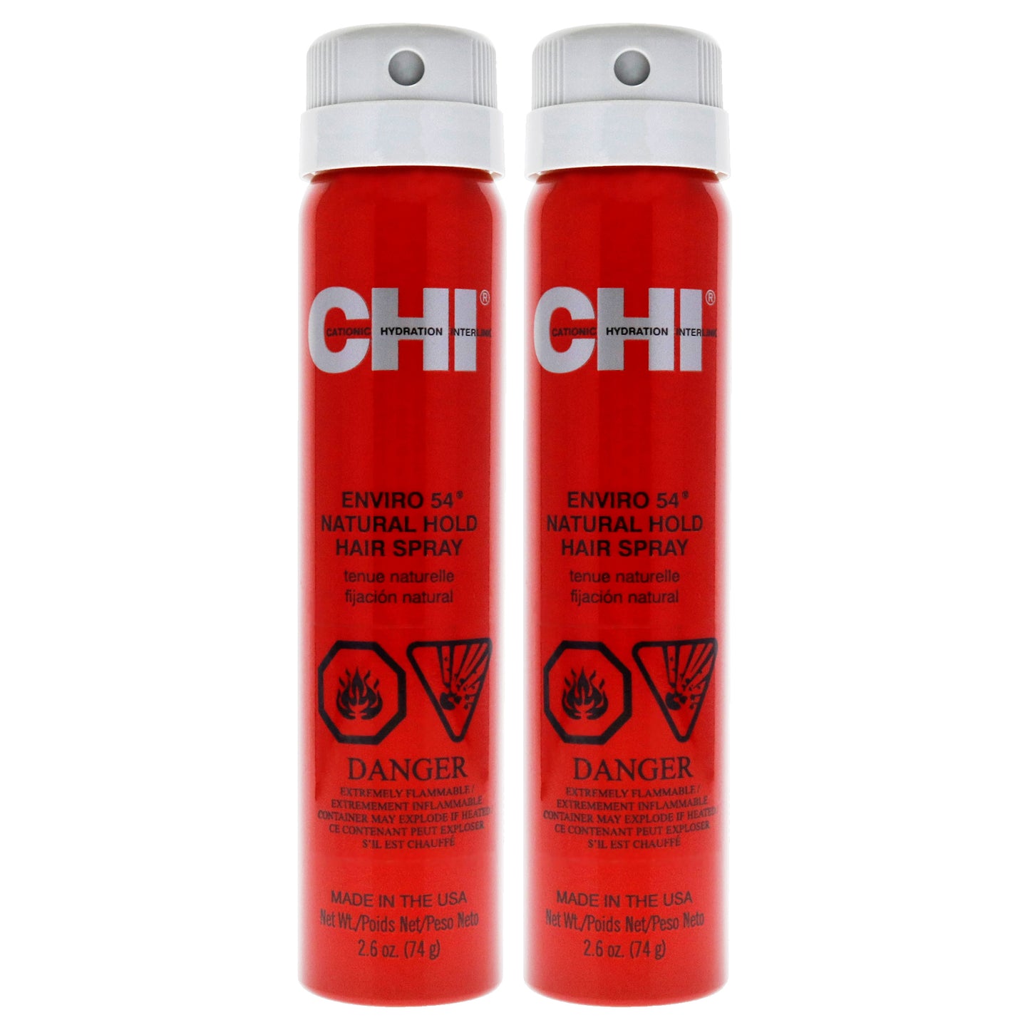 Enviro 54 Natural Hold Hairspray  - Pack of 2 2.6 oz Hair Spray