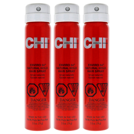 Enviro 54 Natural Hold Hairspray  - Pack of 3 2.6 oz Hair Spray