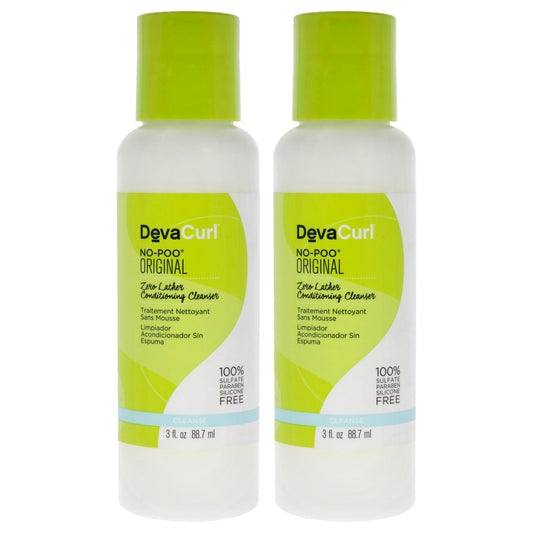 DevaCurl No-Poo Zero Lather Conditioning Cleanser - Pack of 2 3 oz Cleanser