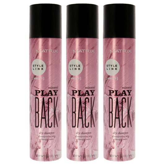 Style Link Mineral Play Back Dry Shampoo - Pack of 3 3.4 oz Dry Shampoo