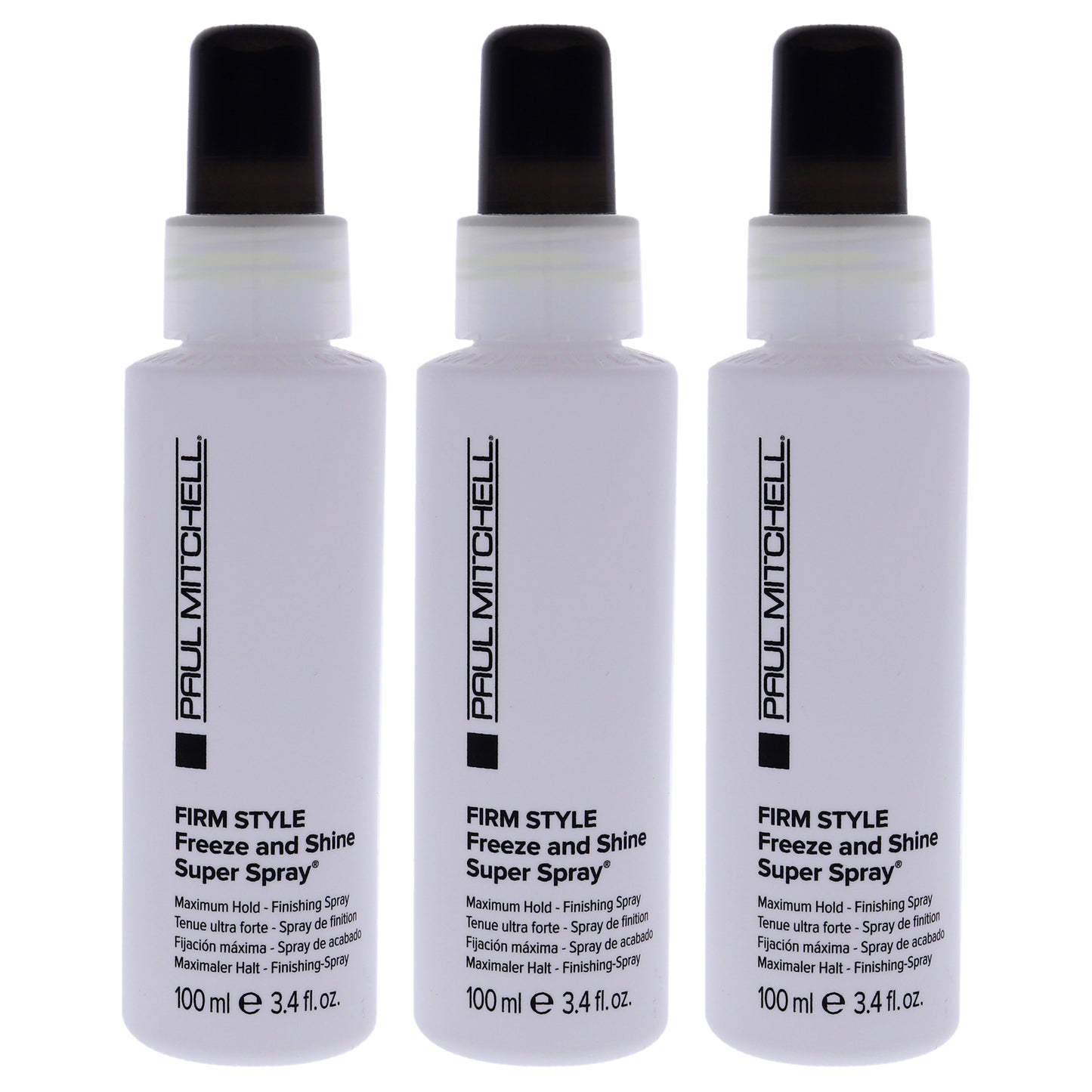 Firm Style Freeze and Shine Super Spray by Paul Mitchell for Unisex - 3.4 oz Hair Spray - Pack of 3