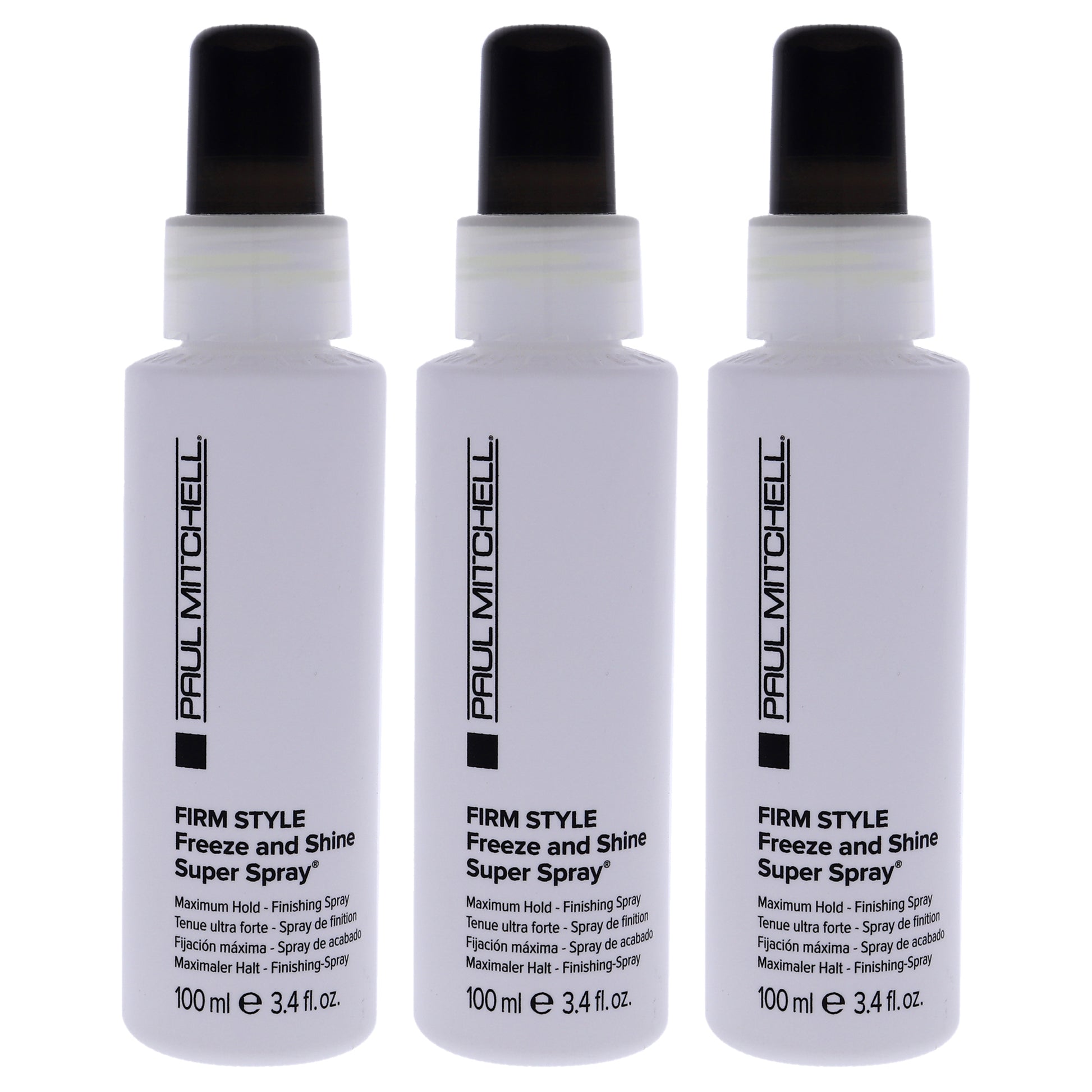 Firm Style Freeze and Shine Super Spray by Paul Mitchell for Unisex - 3.4 oz Hair Spray - Pack of 3