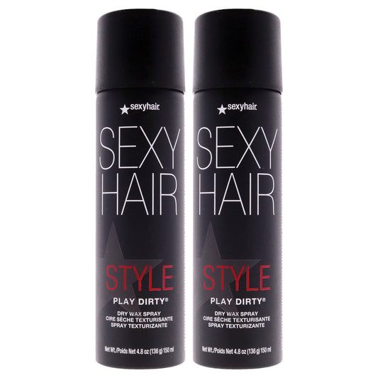 Style Sexy Hair Play Dirty Dry Wax Spray - Pack of 2 4.8 oz Spray