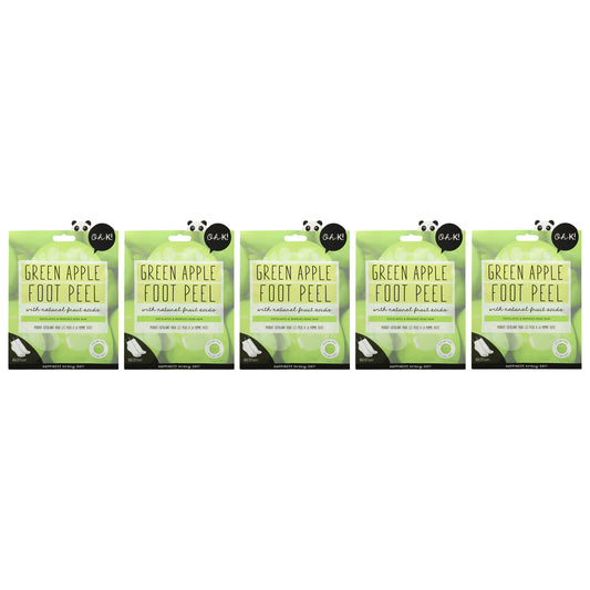 Foot Peel Mask - Green Apple - Pack of 5 1 Pair Mask