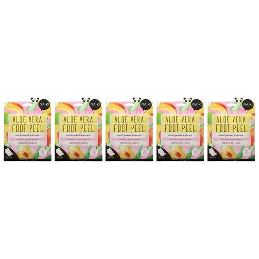 Foot Peel Mask - Aloe Vera - Pack of 5 1 Pair Mask