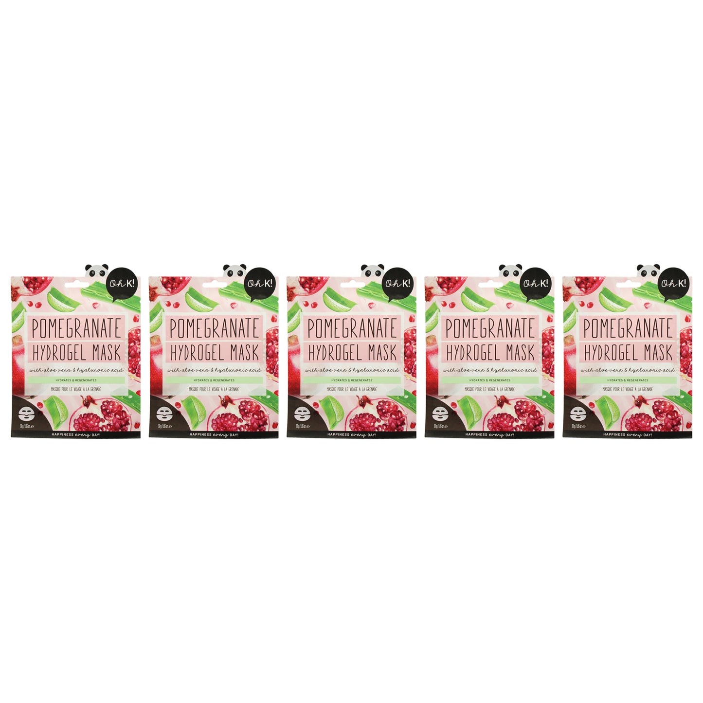 Hydrogel Sheet Mask - Pomegranate - Pack of 5 1 Pc Mask