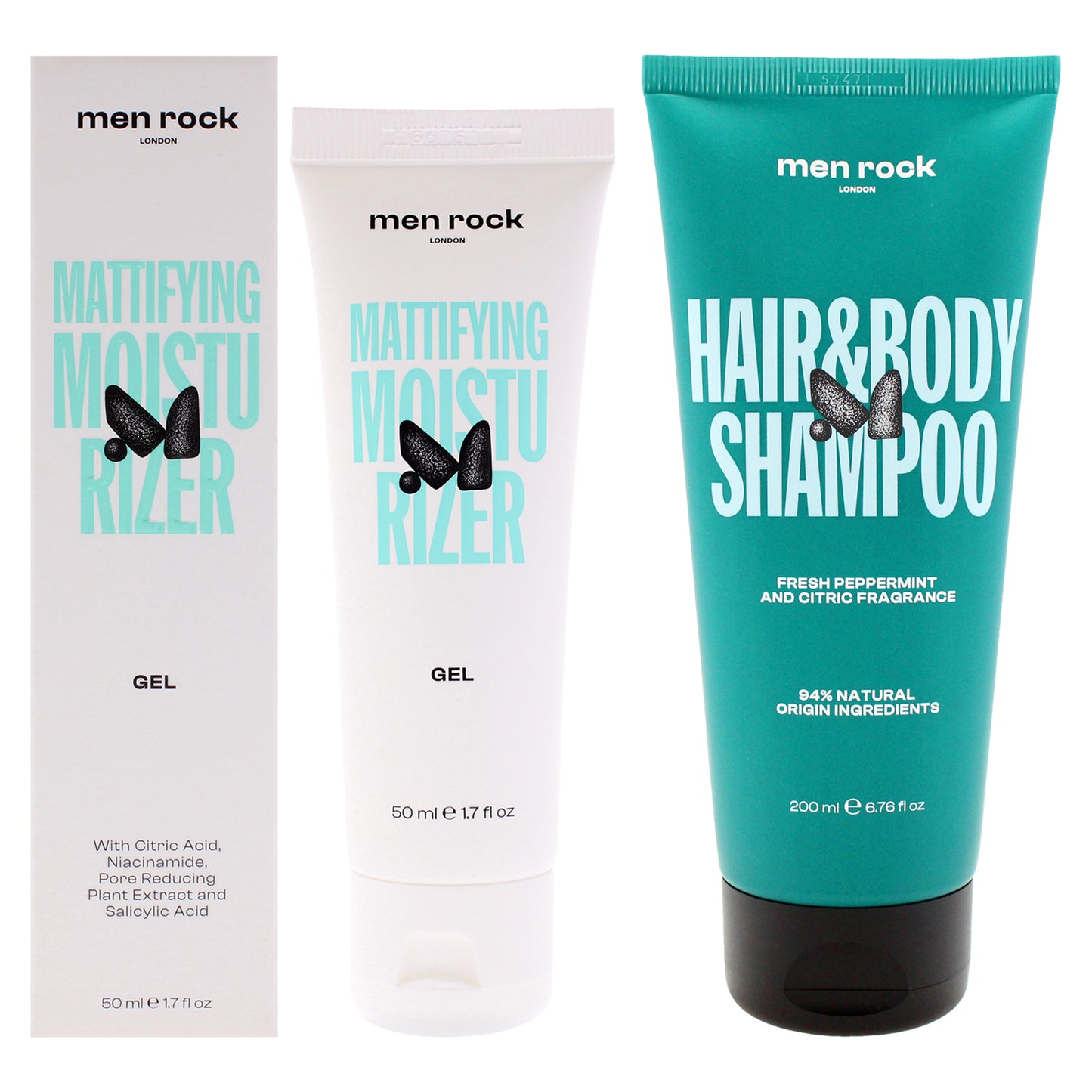 Men Rock Kit 2 Pc Kit 1.7oz Mattifying Moisturizer