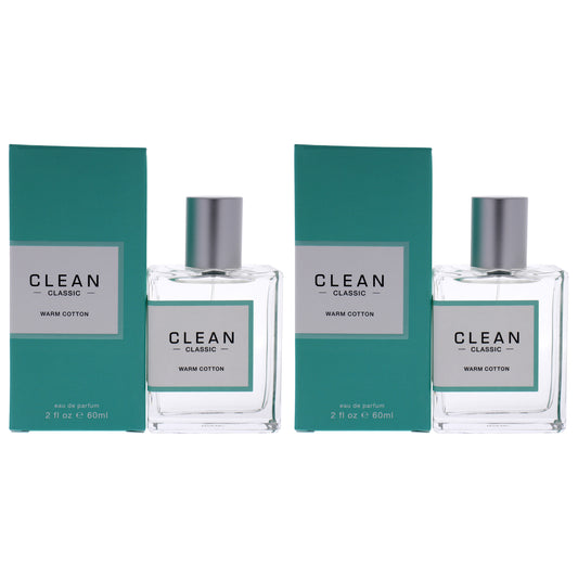 Classic Warm Cotton by Clean for Women - 2 oz EDP Spray - Pack of 2