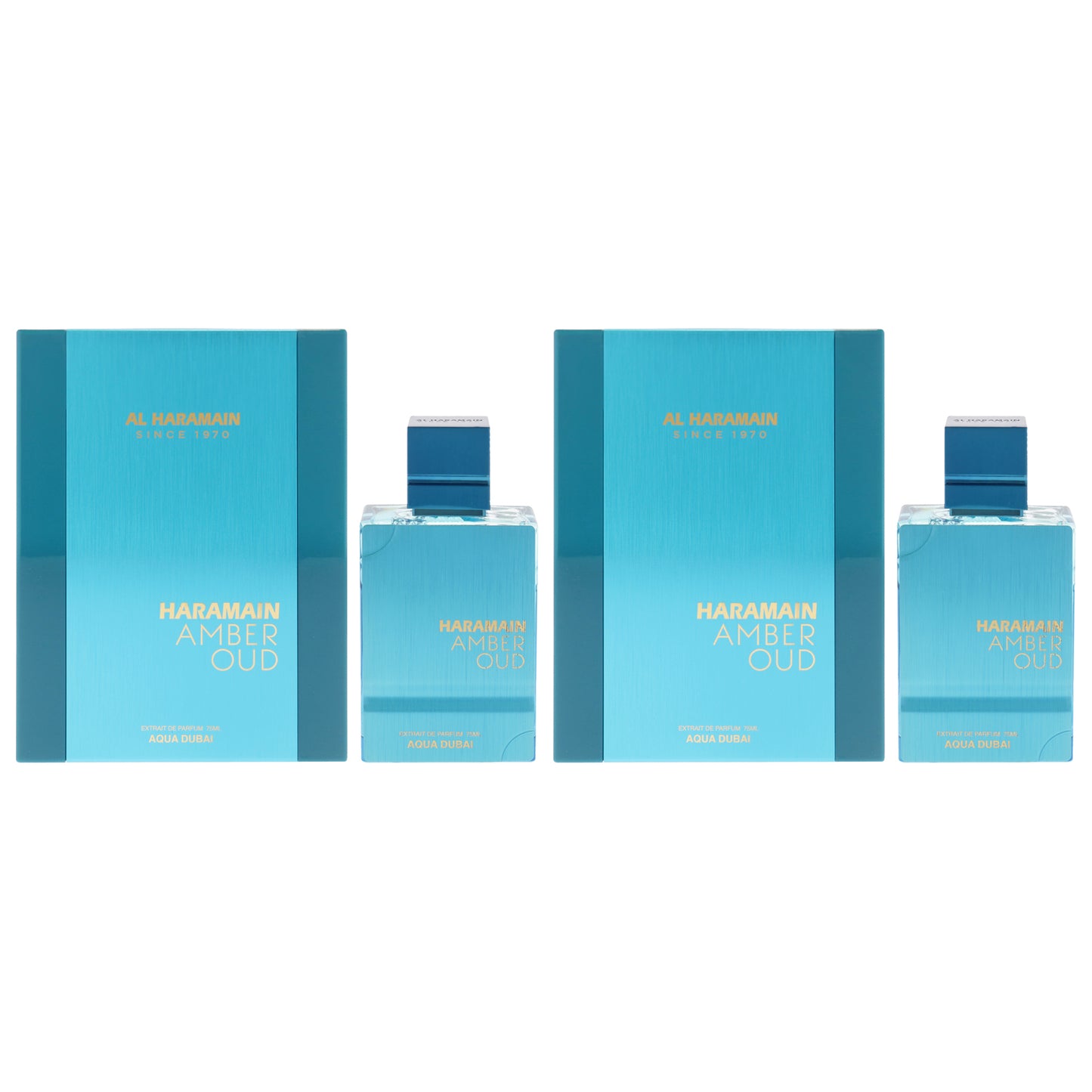 Amber Oud - Aqua Dubai Edition - Pack of 2 2.53 oz Extrait De Parfum Spray