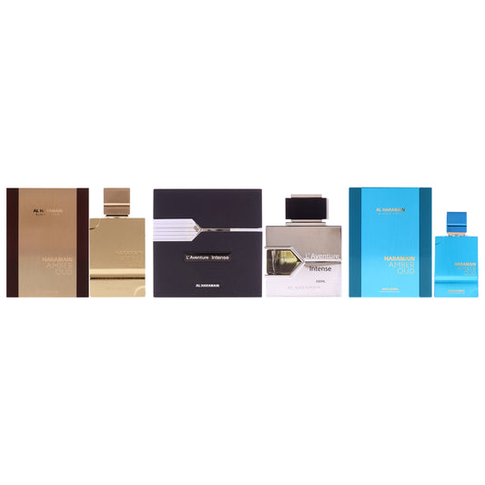 Al Haramain Kit 3 Pc Kit 2oz Amber Oud - Gold Edition EDP Spray
