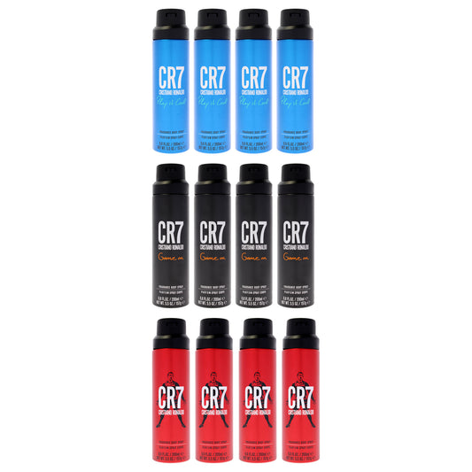 CR7 Body Spray Kit 12 Pc Kit 4 x 6.8oz CR7 Body Spray