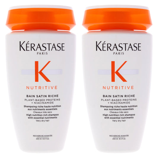 Nutritive Bain Satin Riche Shampoo - Pack of 2 8.5 oz Shampoo