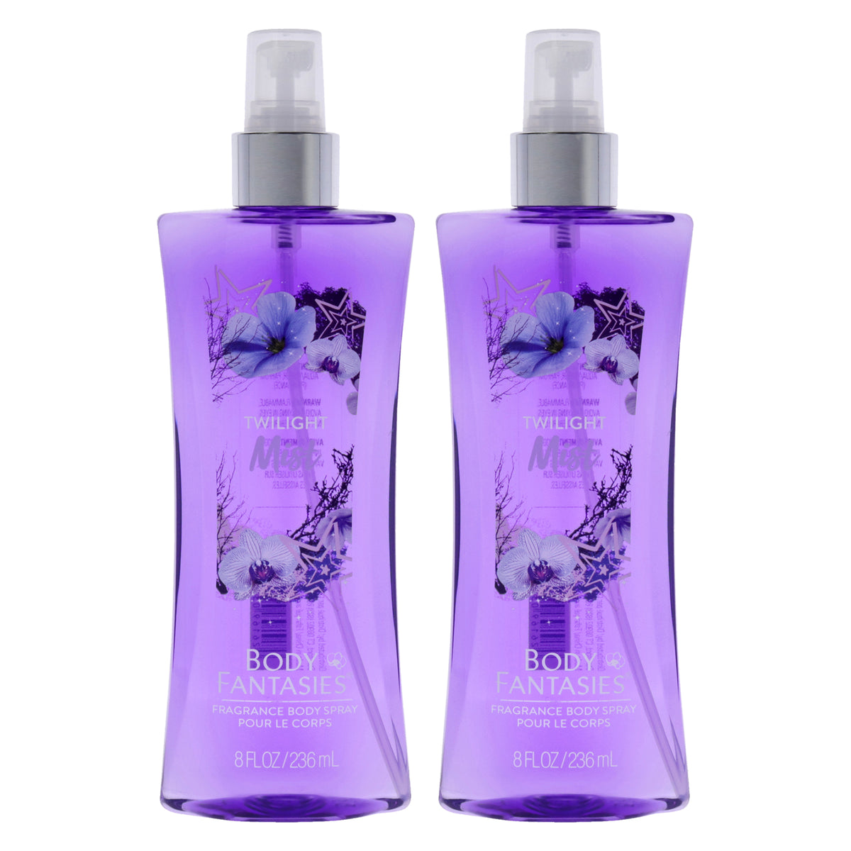 Signature Twilight Mist Fragrance Body Spray by Body Fantasies for Women - 8 oz Body Spray - Pack of 2