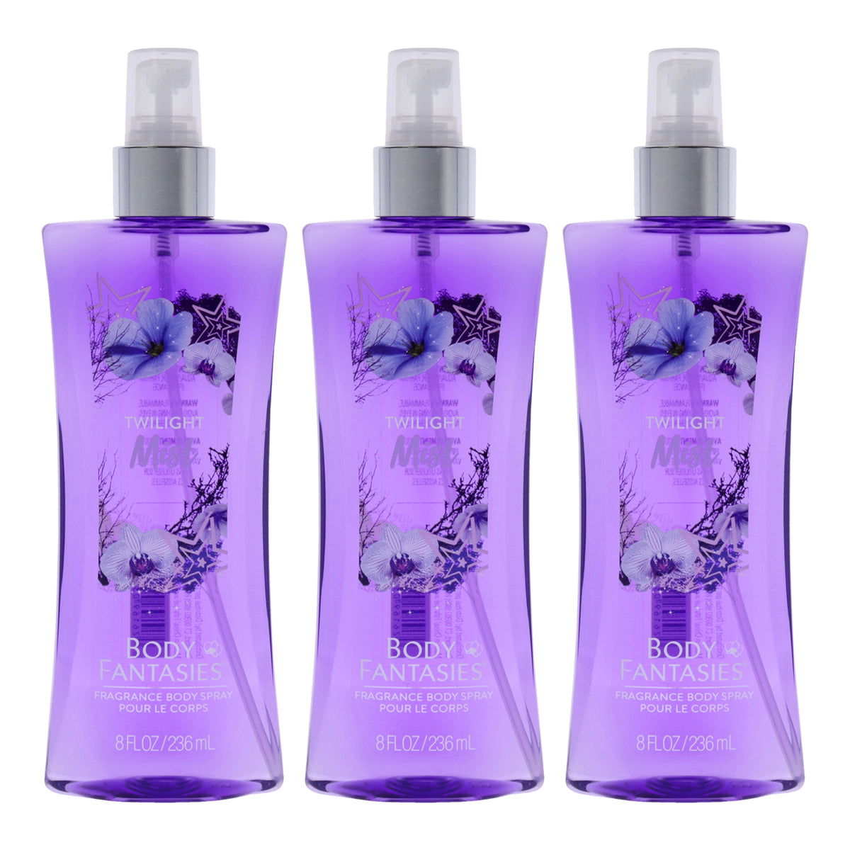 Signature Twilight Mist Fragrance Body Spray by Body Fantasies for Women - 8 oz Body Spray - Pack of 3