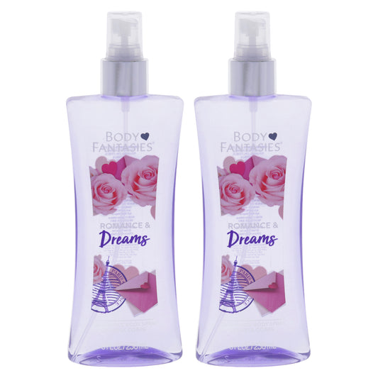 Romance and Dreams by Body Fantasies for Women - 8 oz Body Spray - Pack of 2