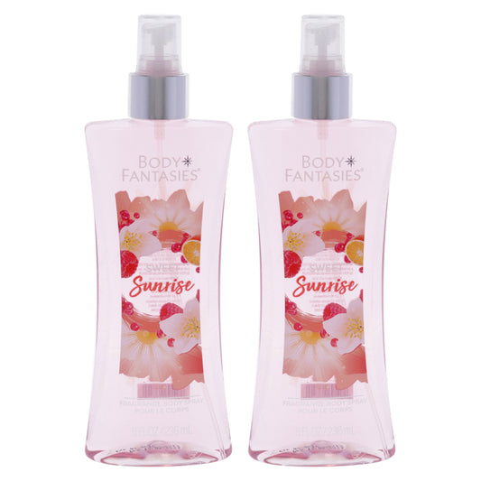 Sweet Sunrise by Body Fantasies for Women - 8 oz Body Spray - Pack of 2