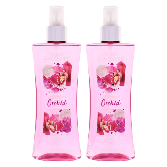 Midnight Orchid by Body Fantasies for Women - 8 oz Body Spray - Pack of 2