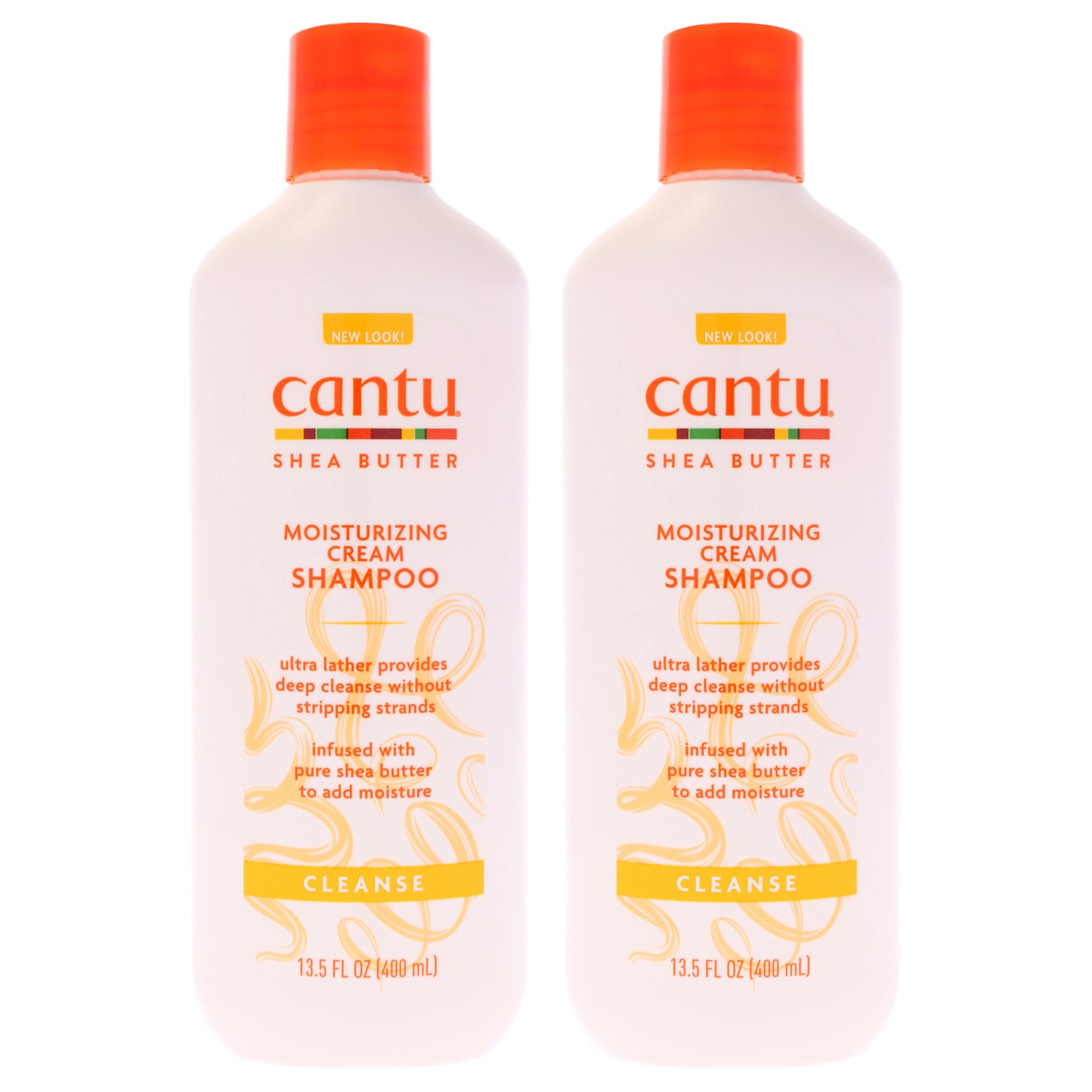 Shea Butter Moisturizing Cream Shampoo by Cantu for Unisex - 13.5 oz Shampoo - Pack of 2