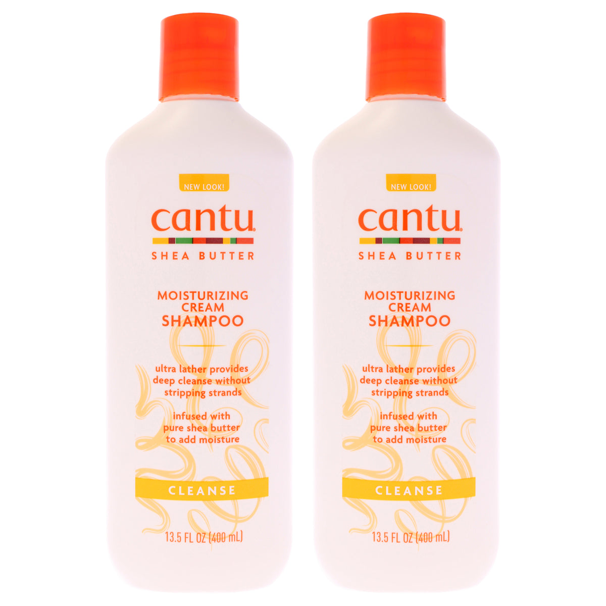 Shea Butter Moisturizing Cream Shampoo by Cantu for Unisex - 13.5 oz Shampoo - Pack of 2