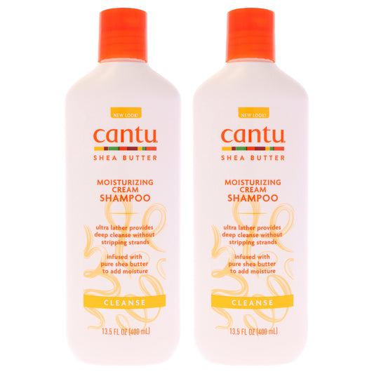 Shea Butter Moisturizing Cream Shampoo by Cantu for Unisex - 13.5 oz Shampoo - Pack of 2