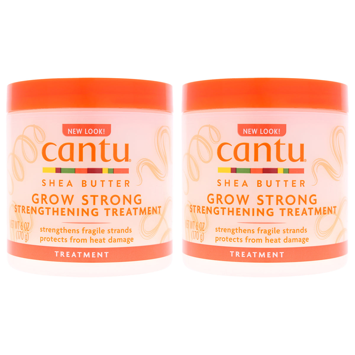 Shea Butter Grow Strong Strengthening Treatment by Cantu for Unisex - 6 oz Treatment - Pack of 2