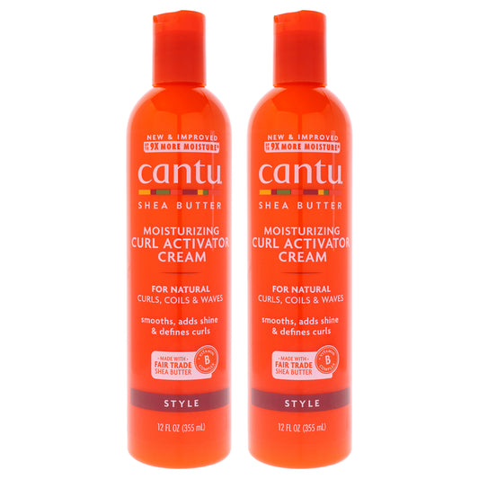 Shea Butter Moisturizing Curl Activator Cream by Cantu for Unisex - 12 oz Cream - Pack of 2