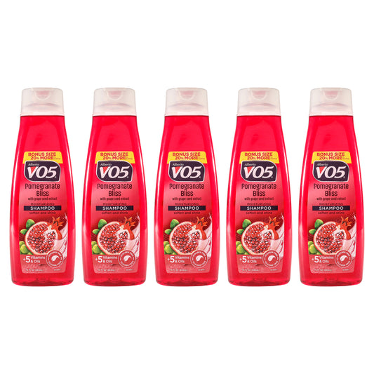 Moisturizing Pomegranate Bliss Shampoo by Alberto VO5 for Unisex - 15 oz Shampoo - Pack of 5