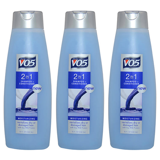 2 in 1 Shampoo and Conditioner by Alberto VO5 for Unisex - 15 oz Shampoo and Conditioner - Pack of 3