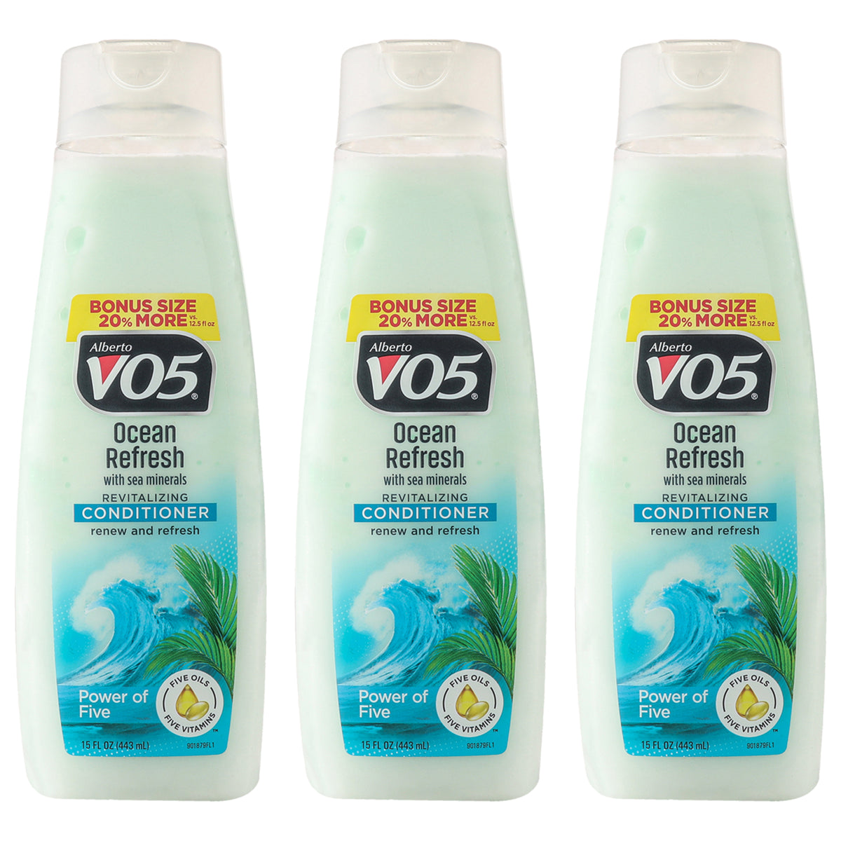 Revitalizing Ocean Refresh Conditioner by Alberto VO5 for Unisex - 15 oz Conditioner - Pack of 3