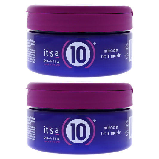 Miracle Hair Mask by Its A 10 for Unisex - 8 oz Mask - Pack of 2
