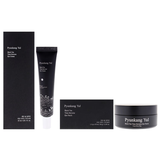 Black Tea Time Reverse Kit by Pyunkang Yul for Unisex - 2 Pc Kit 0.85oz Eye Cream, 60Pc Eye Patch