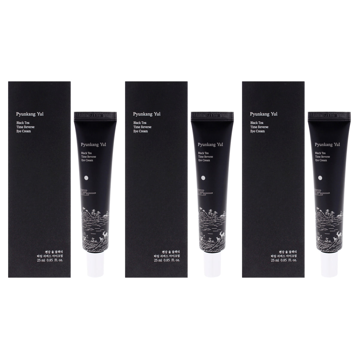 Black Tea Time Reverse Eye Cream by Pyunkang Yul for Unisex - 0.85 oz Cream - Pack of 3