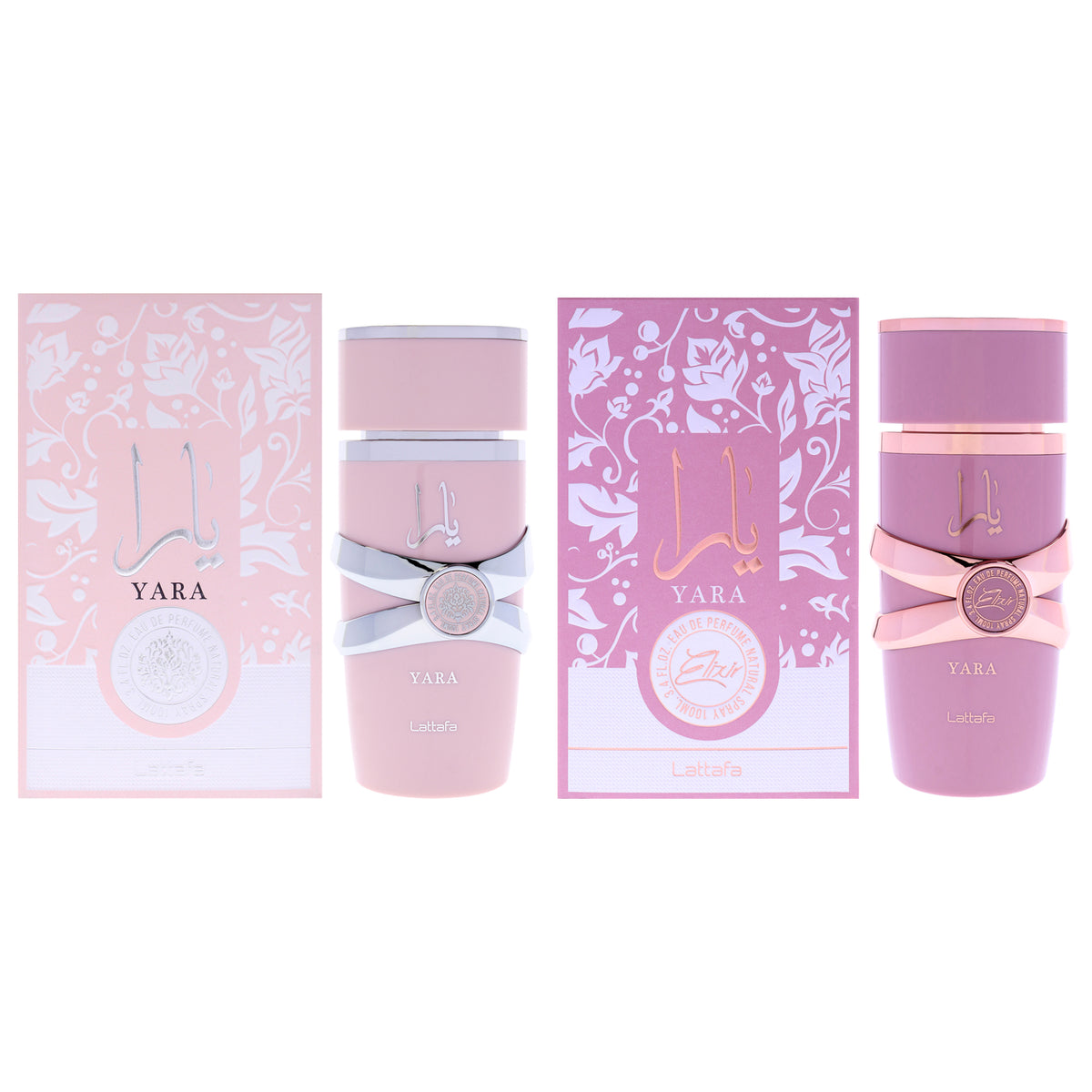 Yara Kit by Lattafa for Women - 2 Pc Kit 3.4oz Yara EDP Spray, 3.4oz Yara Elixir EDP Spray